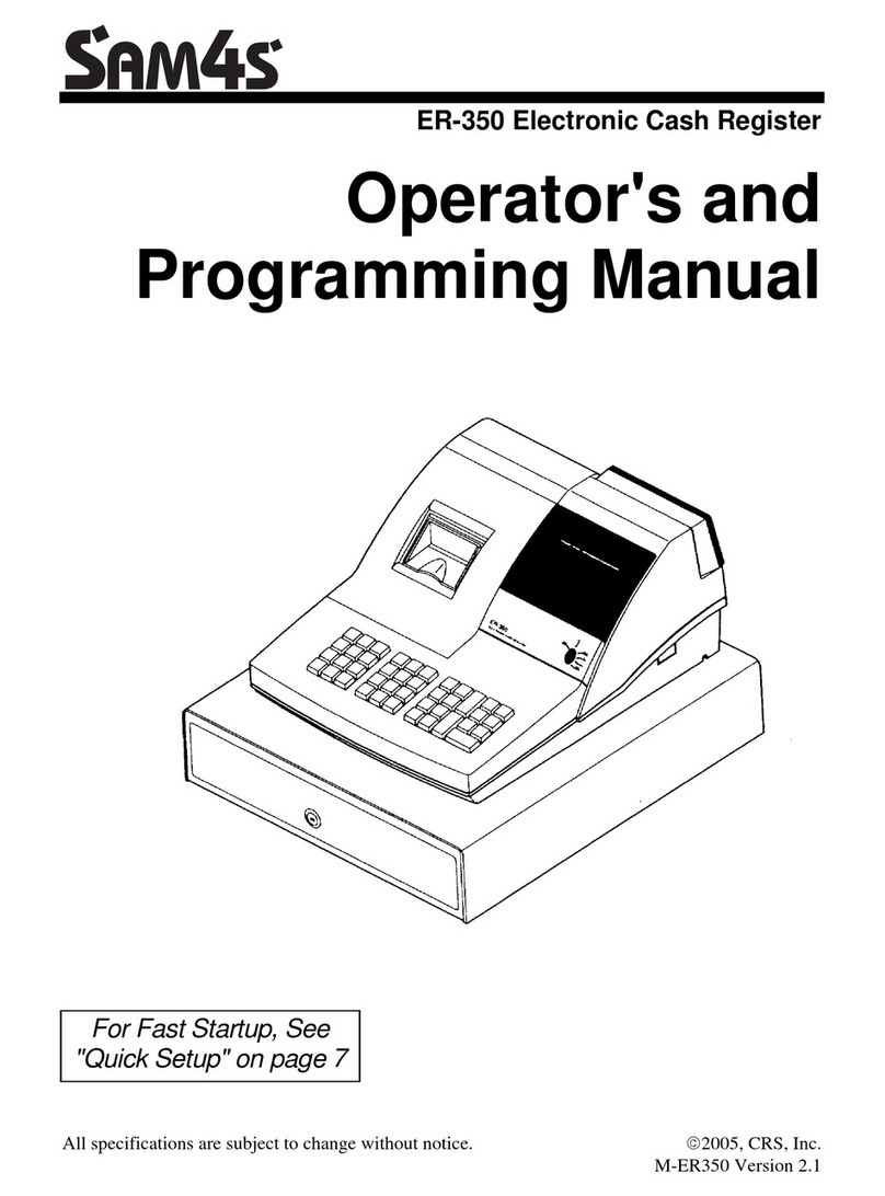 Sam4s ER-350 Operator's and programming manual