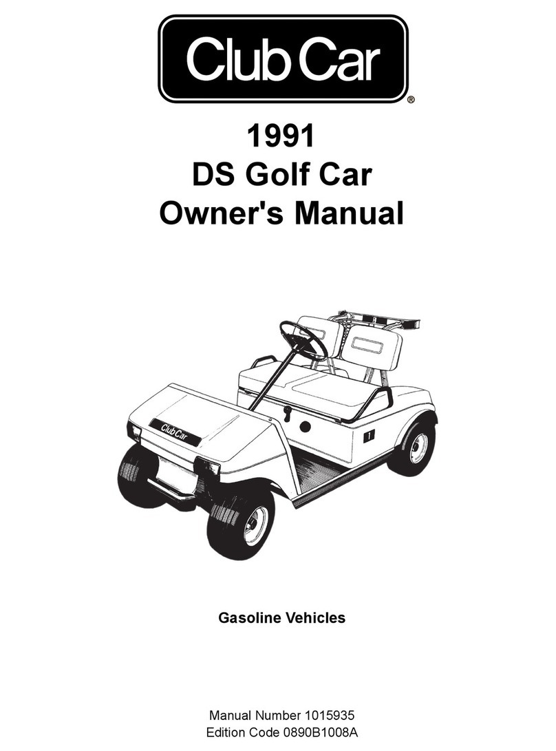 Club Car DS Golf Car 1991 owner's manual