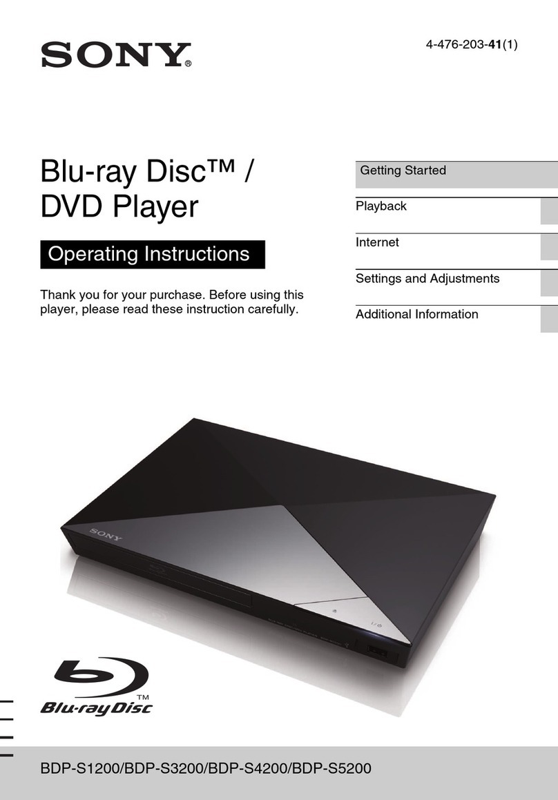 Sony BDP-S1200 User manual