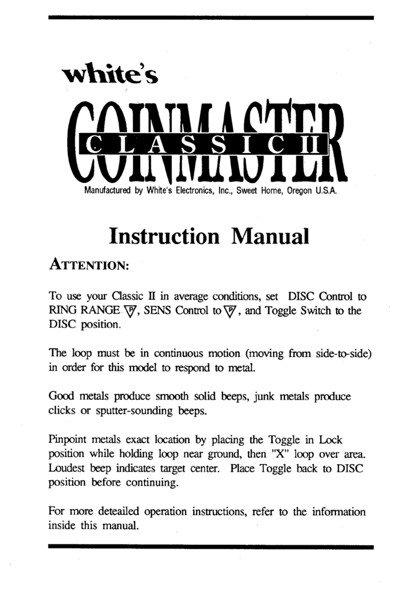 Whites Coinmaster classic III instructions