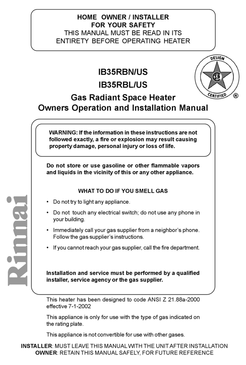 Rinnai IB35RBN Quick start guide
