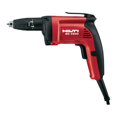 Hilti SD 2500 operating instructions