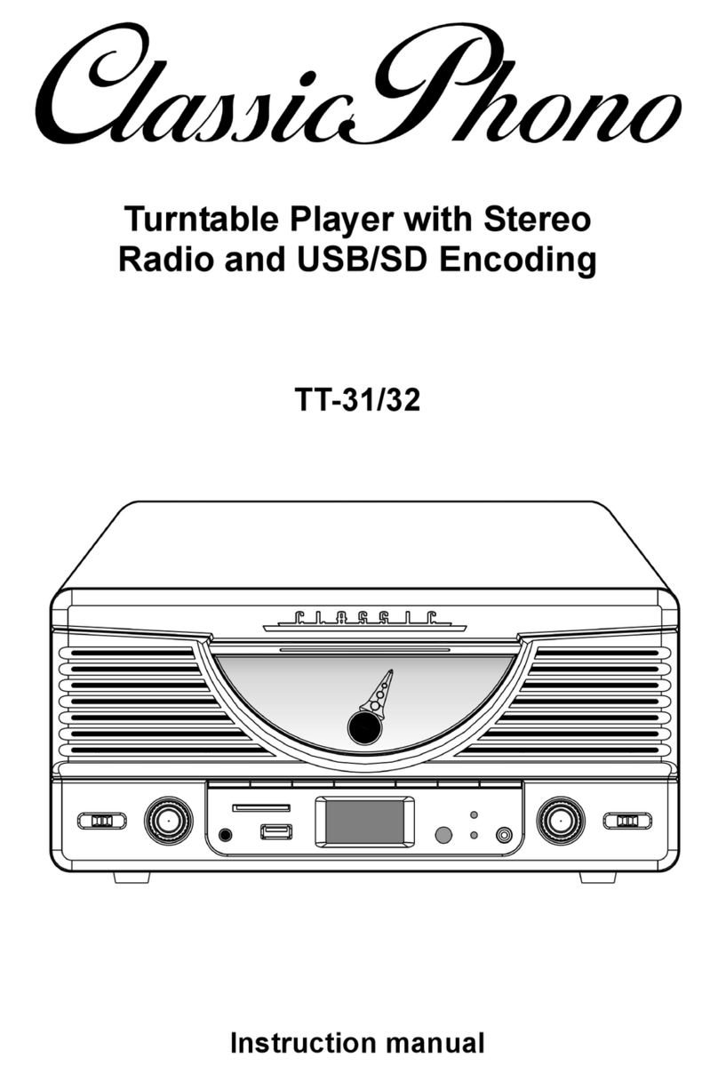 Classic Phono TT-31 instruction manual