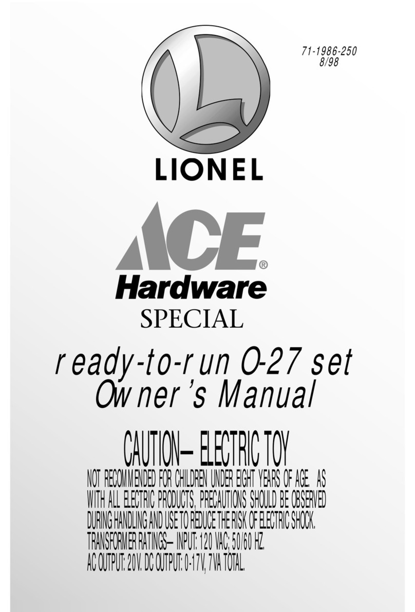 Lionel O-27 Santa Fe FT Passenger set User manual Lionel O-27 Santa Fe FT Passenger set User manual