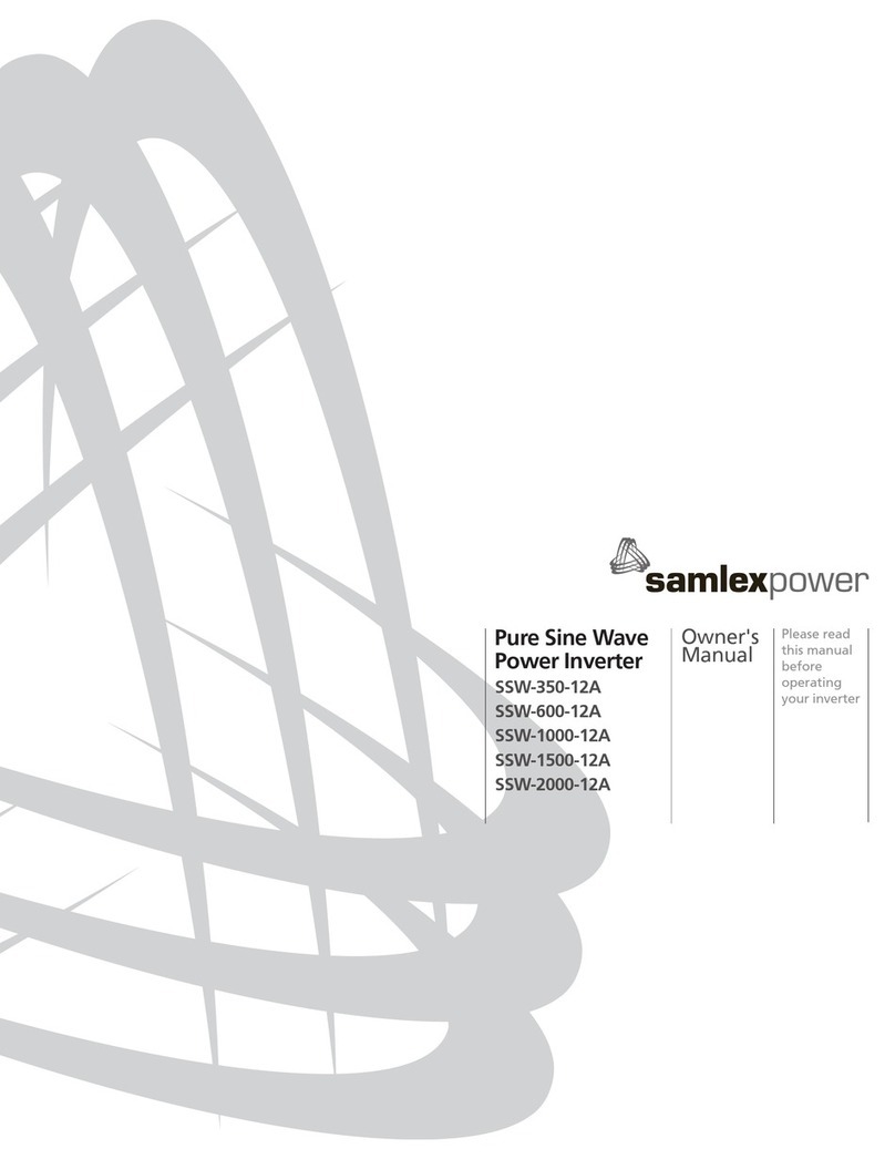 SamplexPower SSW-350-12A User manual SamplexPower SSW-350-12A User manual
