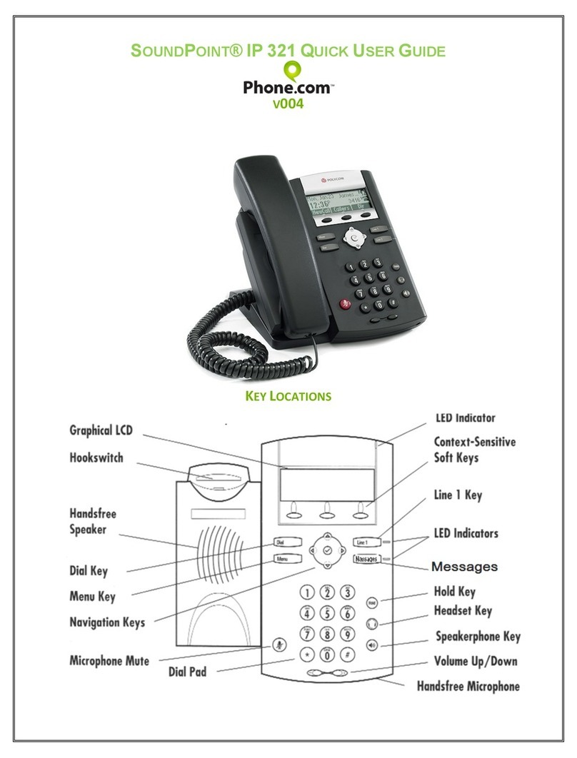 Polycom SoundPoint IP 321 Instruction manual