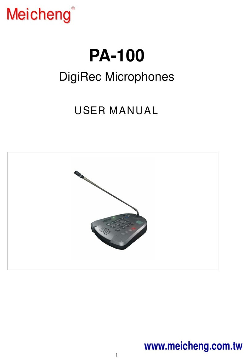 Meicheng PA-100 user manual