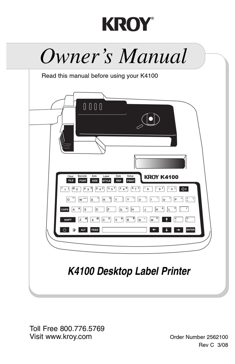 Kroy K4100 owner's manual