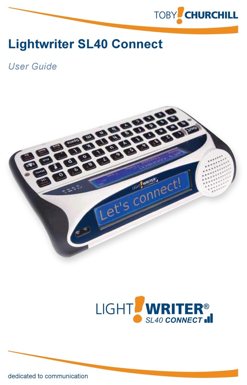 Toby Churchill Lightwriter SL40 Connect user guide