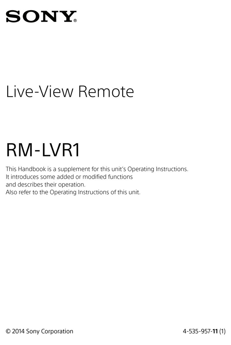 Sony Live-View Remote RM-LVR1 User manual