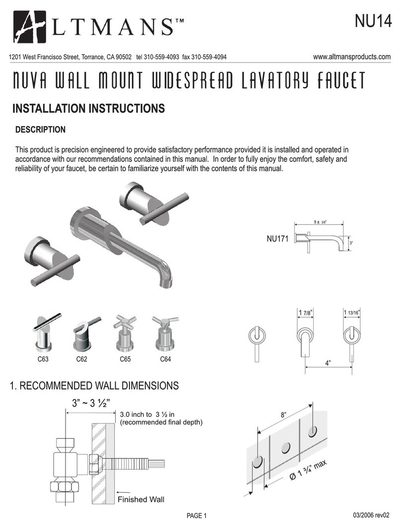 ALTMANS Nuva NU14 installation instructions ALTMANS Nuva NU14 installation instructions