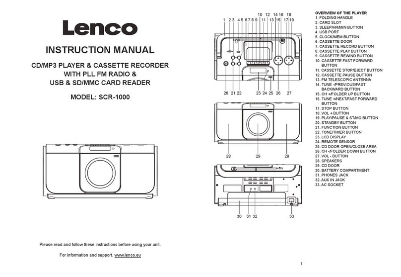 LENCO SCR-1000 User manual