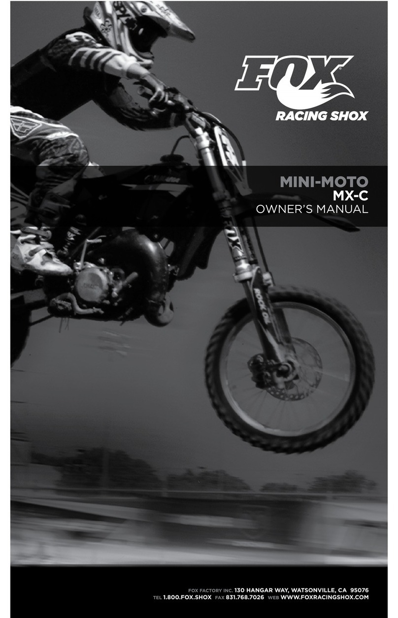 FOX RACING SHOX MINI-MOTO MX-C owner's manual