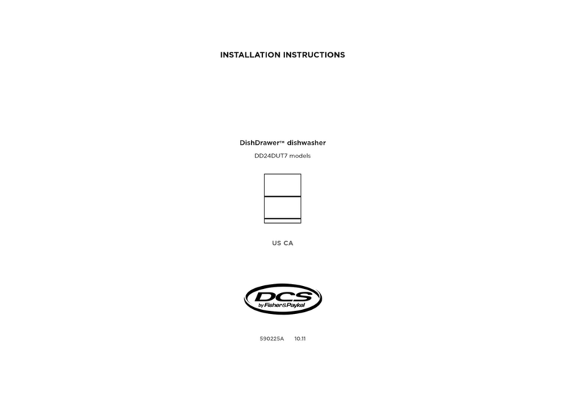 DCS DishDrawer DD24DUT7 installation instructions