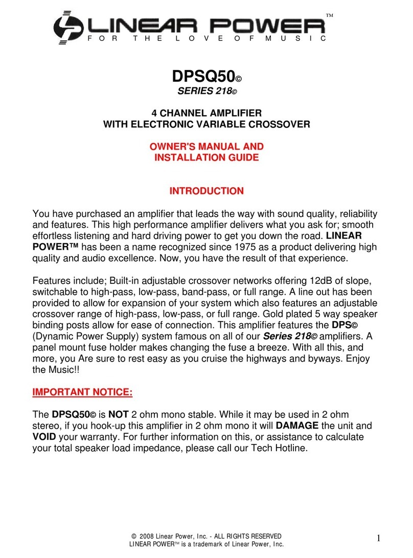 Linear Power DPSQ50 Programming manual