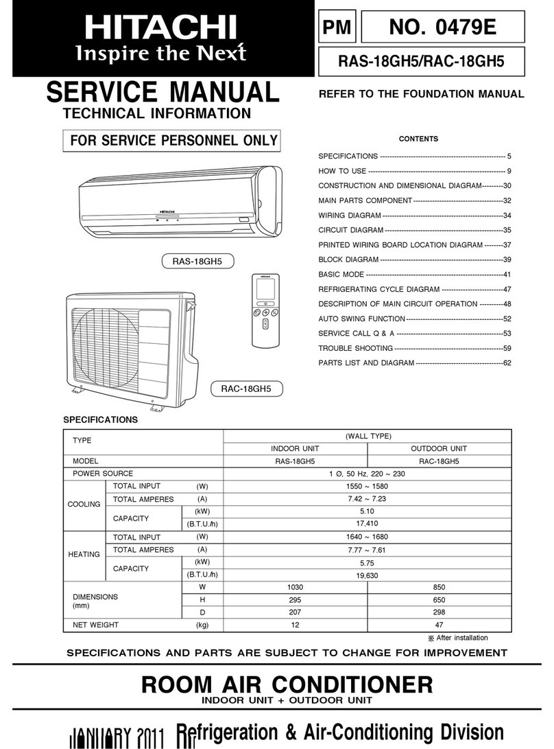 Hitachi RAS-18GH5 User manual