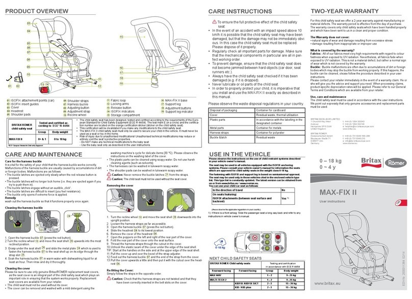Britax MAX-FIX II User manual