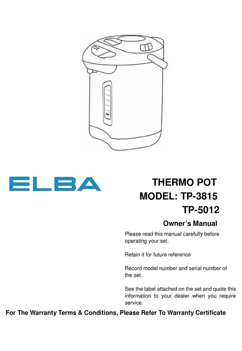 Elba TP-3815 owner's manual