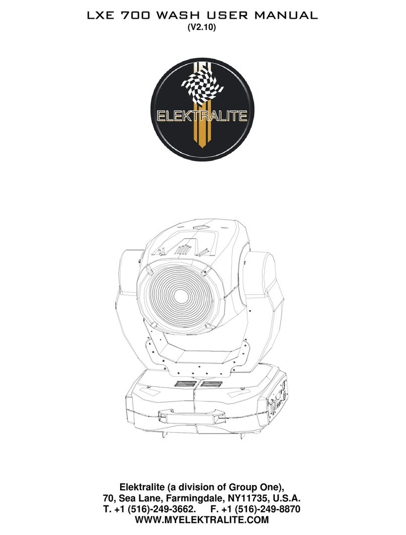 elektraLite LXE 700 Wash user manual