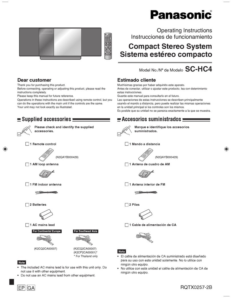 Panasonic SC-HC4 operating instructions
