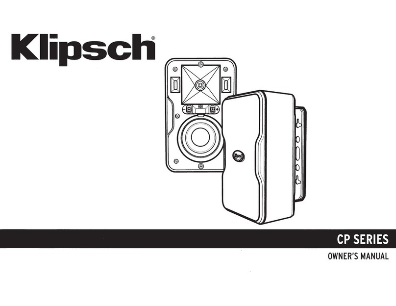 Klipsch CP-4 User manual Klipsch CP-4 User manual