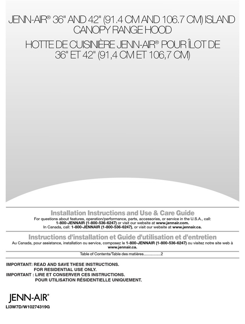 Jenn-Air 36" Installation Instructions and Use & Care Guide Jenn-Air 36" Installation Instructions and Use & Care Guide