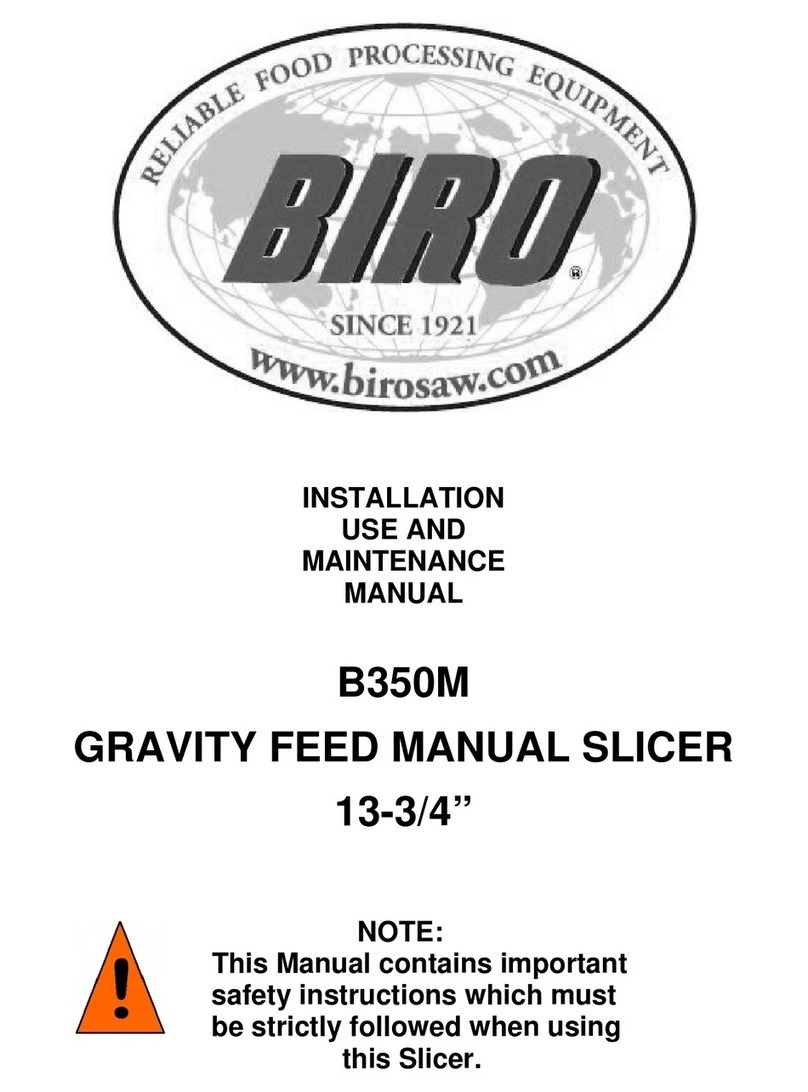 BIRO B350M Use and maintenance manual