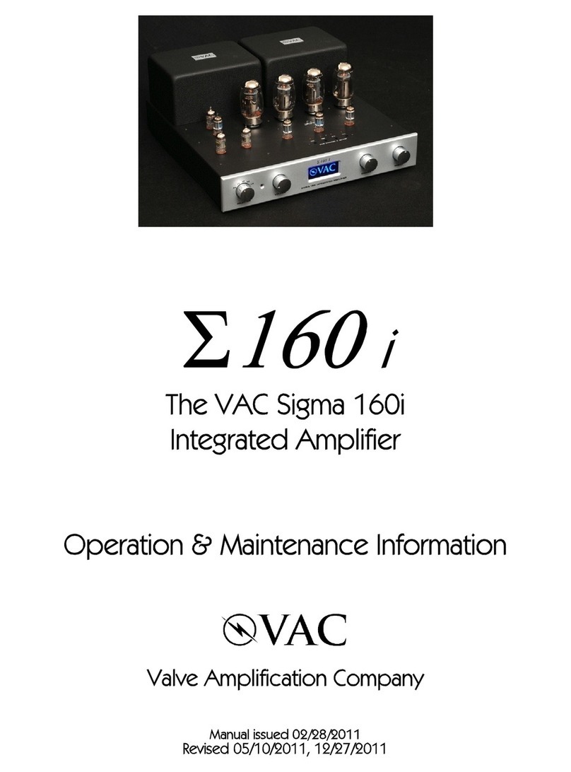 VAC Sigma 160i Setup guide