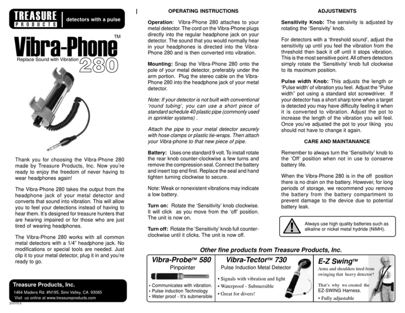 Treasure Vibra-Phone 280 operating instructions