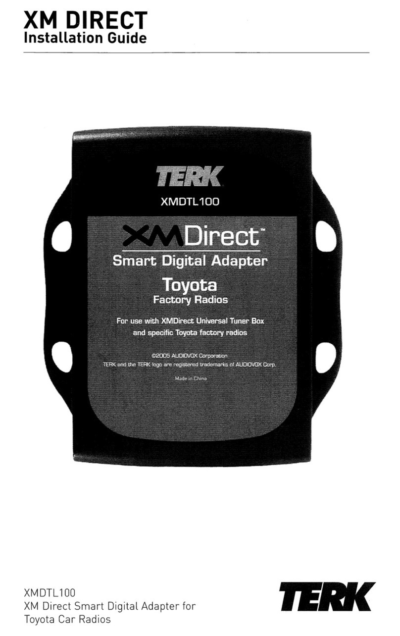 TERK Technologies XM Direct XMDTL100 User manual TERK Technologies XM Direct XMDTL100 User manual