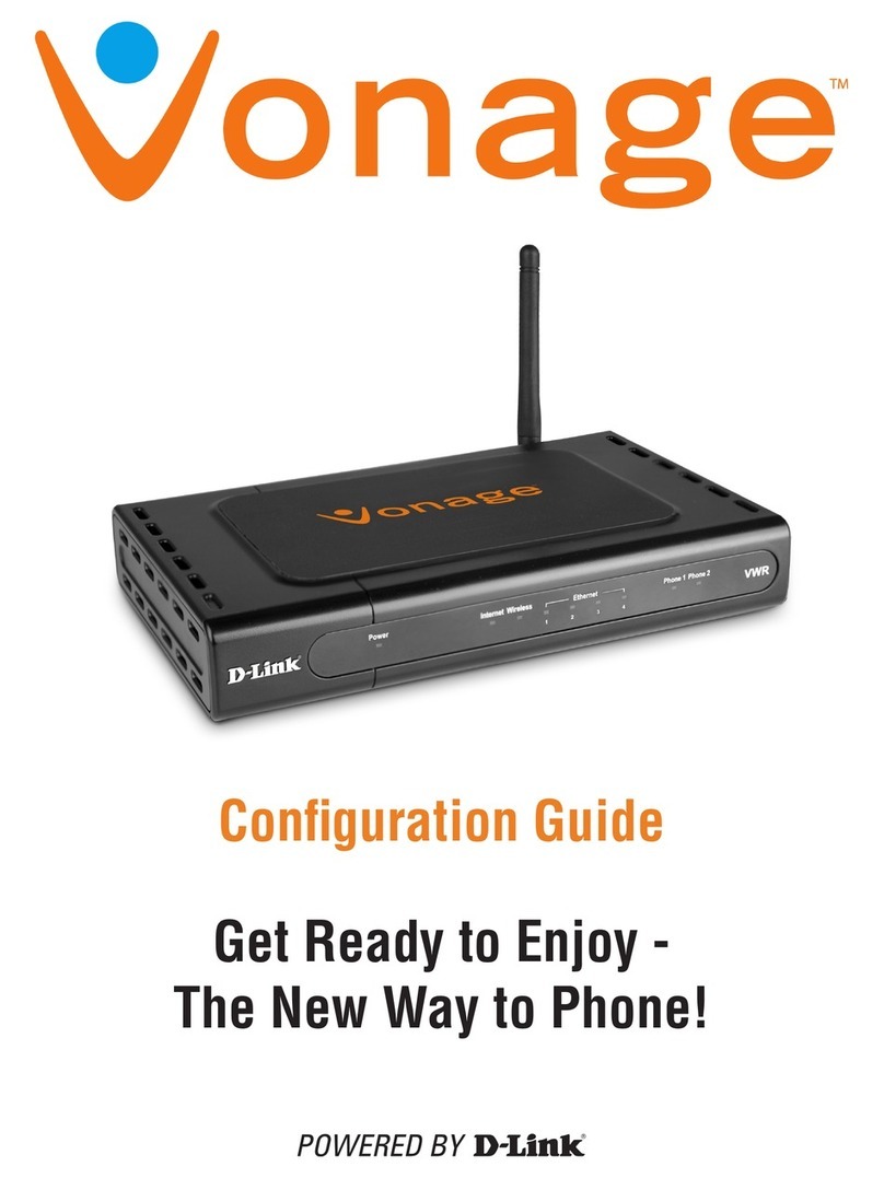 D-Link Vonage VWR User manual D-Link Vonage VWR User manual