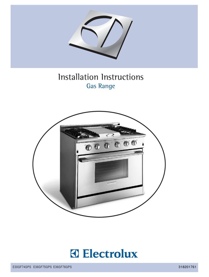 Electrolux E30GF74GPS - 30" Pro-Style Gas Range installation instructions