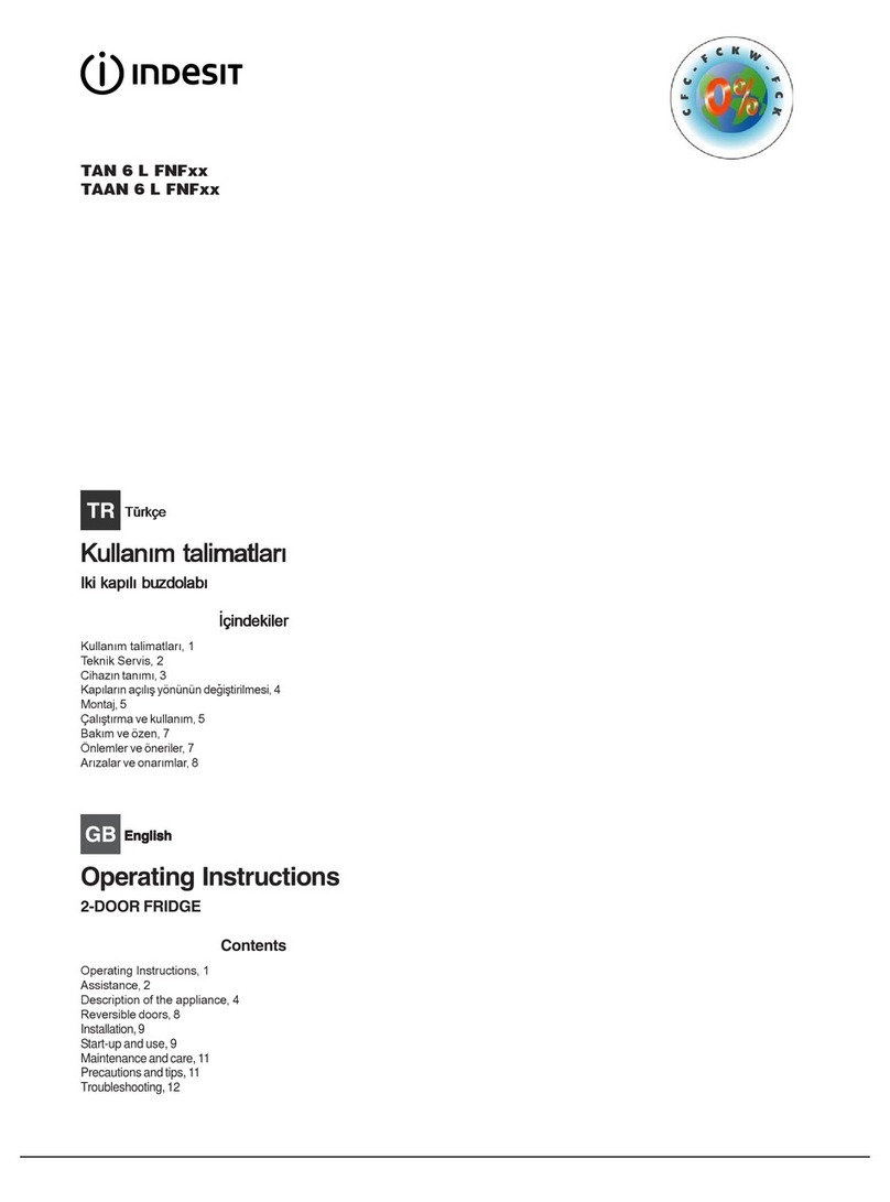 Indesit TAN 6 L FNFxx operating instructions