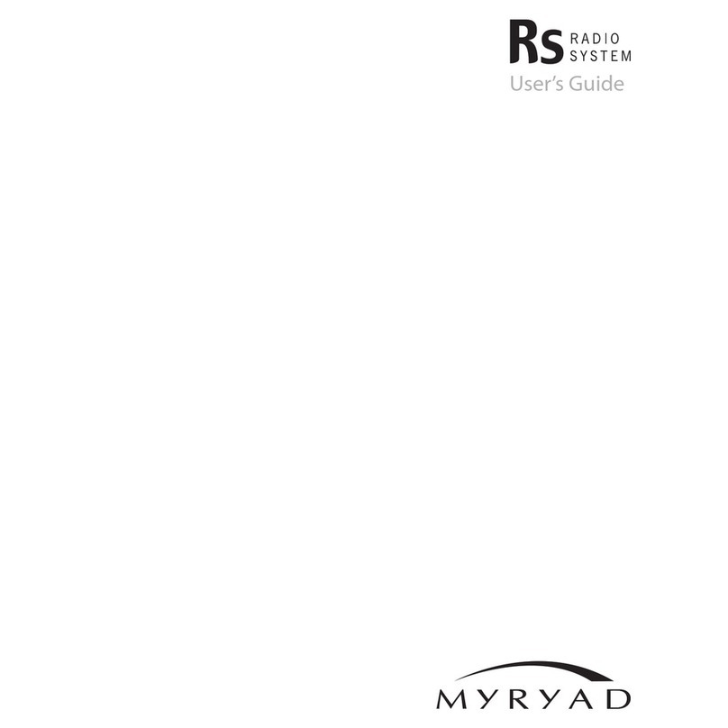 Myryad Car Satellite Radio System User manual