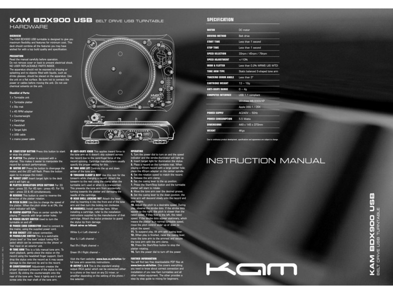 KAM BDX900 USB User manual