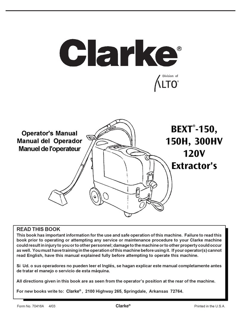 Clarke BEXT-150 User manual Clarke BEXT-150 User manual