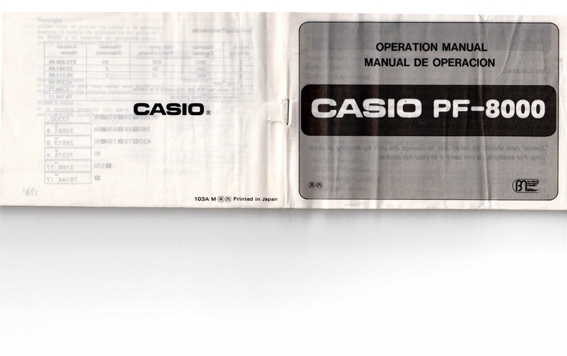 Casio PF-8000 User manual Casio PF-8000 User manual