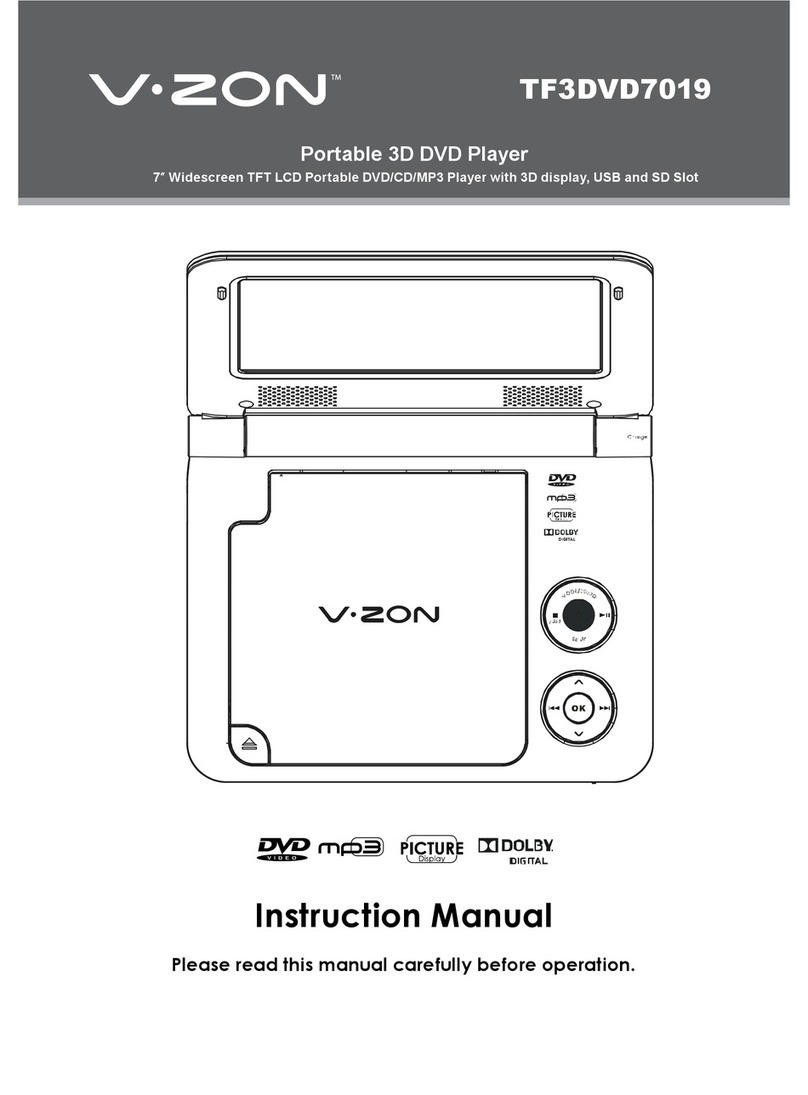 V-Zon TF3DVD7019 instruction manual