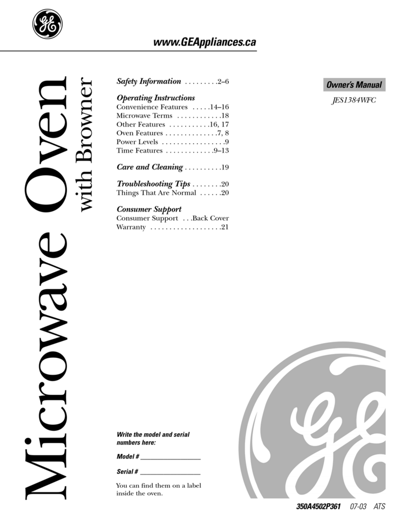 GE JES1384WFC User manual