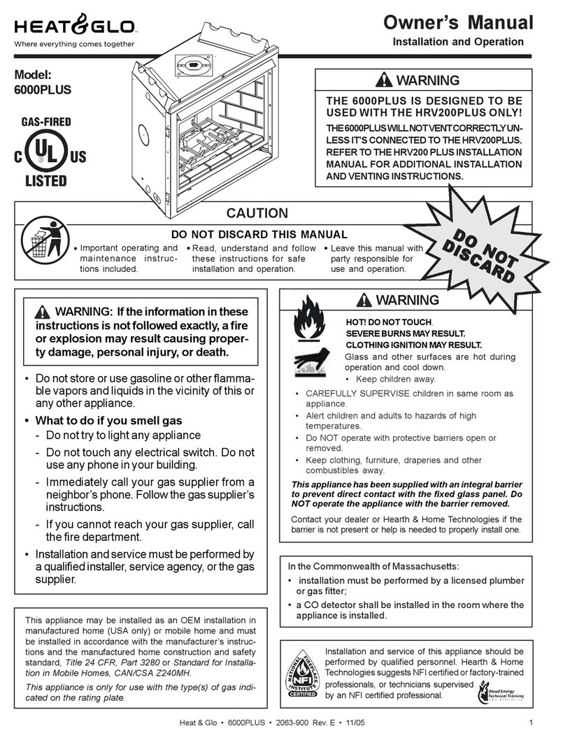 Heat & Glo 6000PLUS owner's manual Heat & Glo 6000PLUS owner's manual