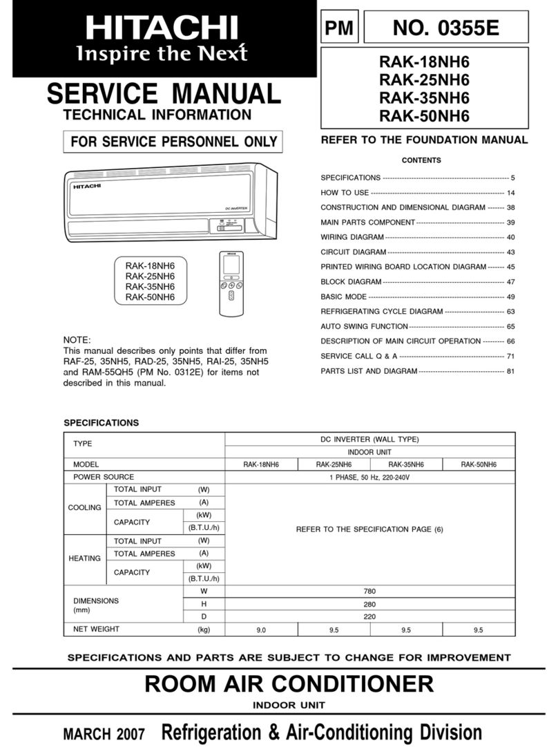 Hitachi RAK-18NH6 Service manual