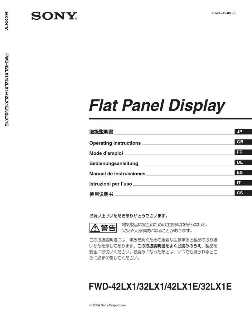 Sony FWD-42LX1 User manual Sony FWD-42LX1 User manual