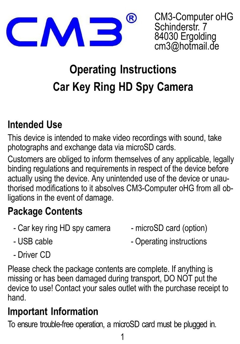 CM3-Computer Car Key Ring HD Spy Camera operating instructions
