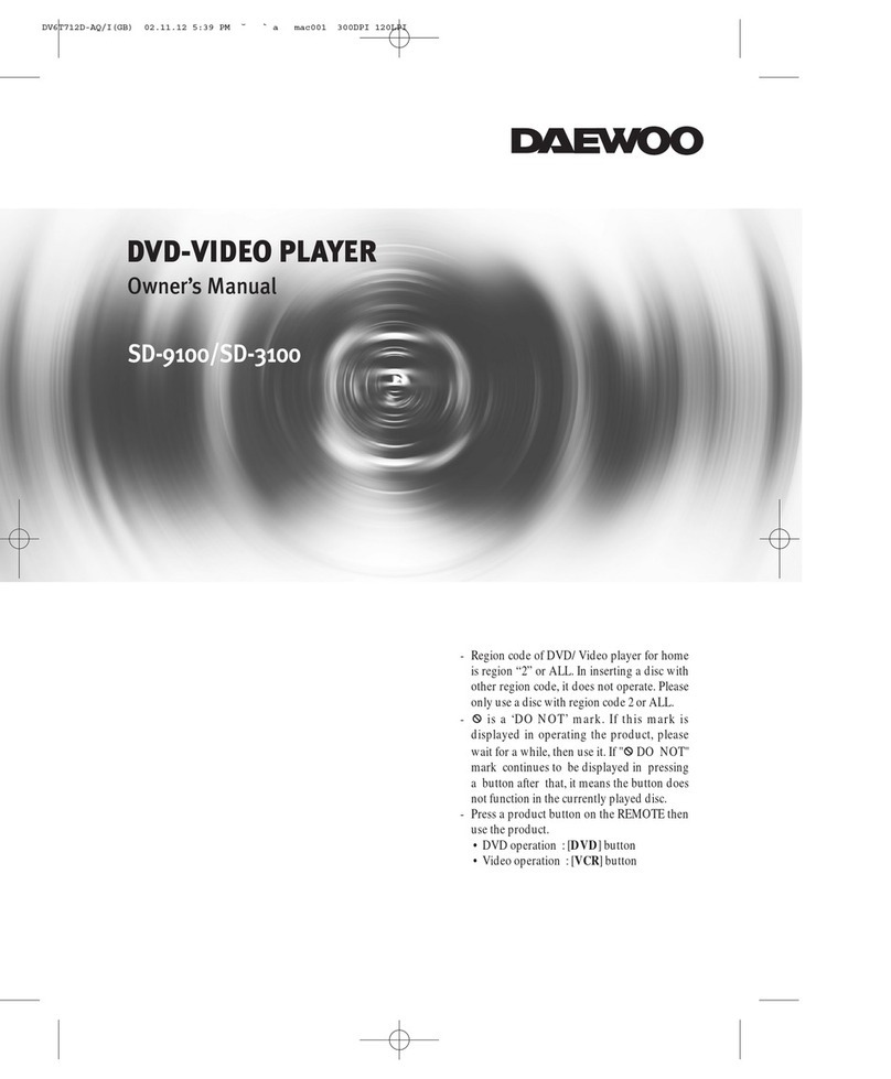 Daewoo SD-9100 User manual Daewoo SD-9100 User manual