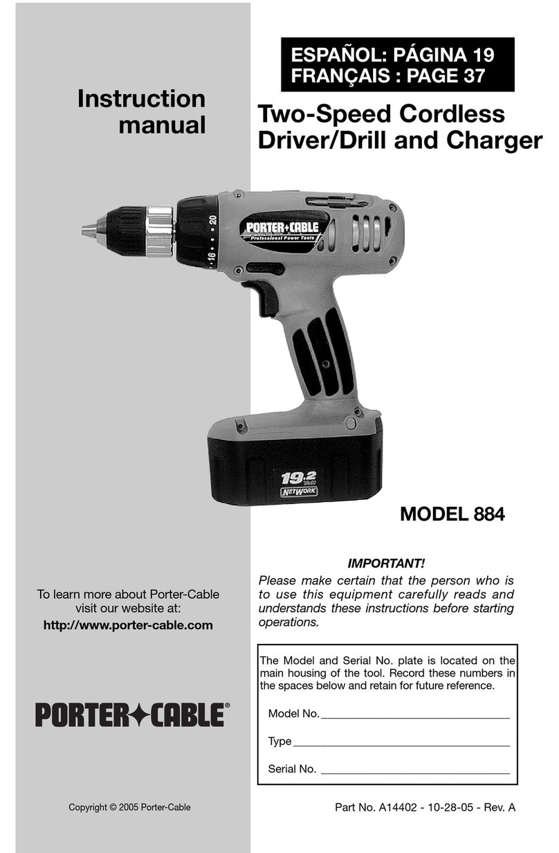 Porter-Cable 884 instruction manual
