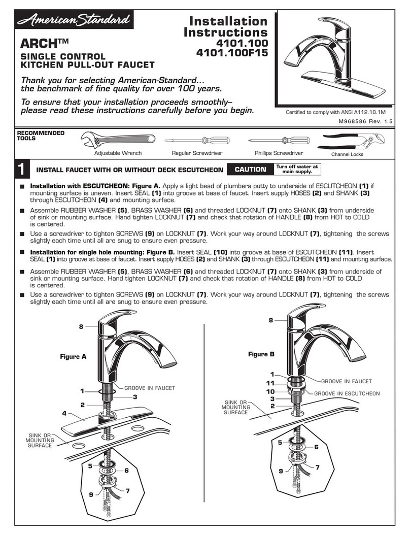 American Standard ARCH 4101.100 installation instructions