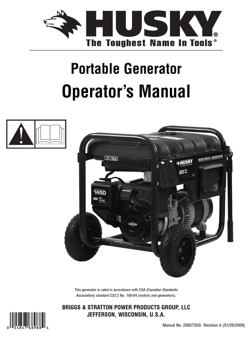 Husky Portable Generator Operator's manual