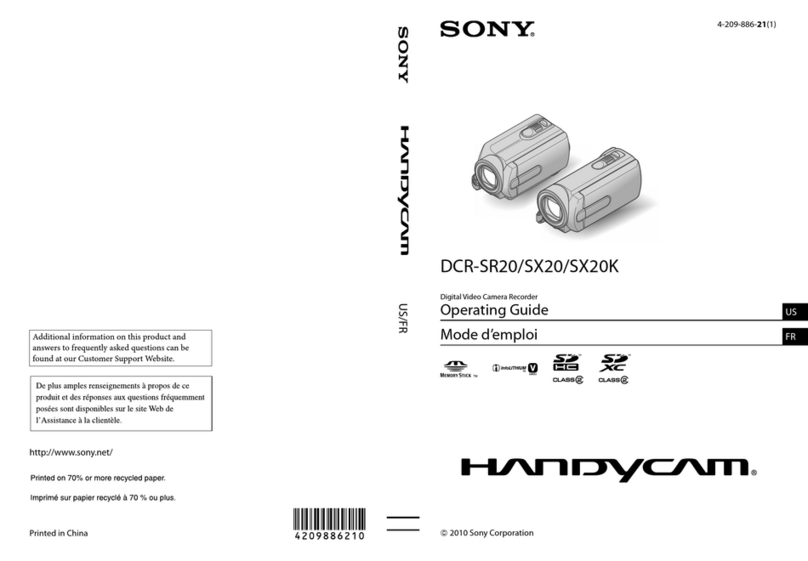 Sony HANDYCAM DCR-SR20 User manual