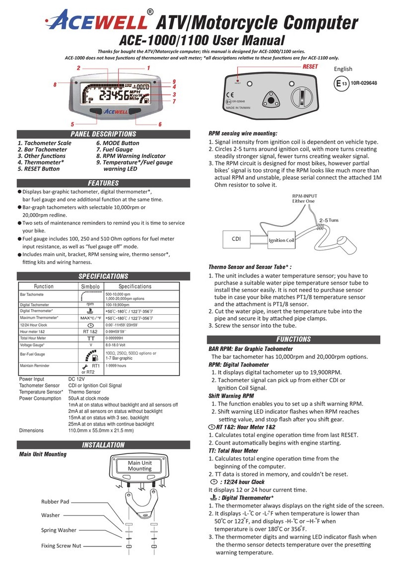 Acewell ACE-100- user manual