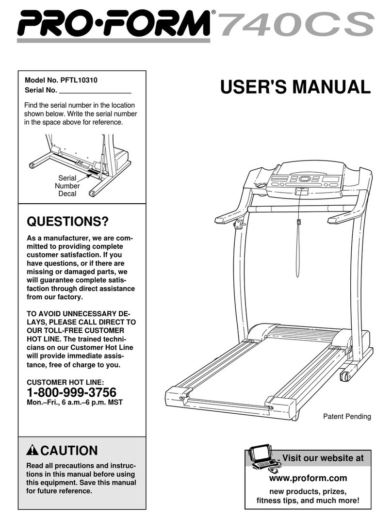 Pro-Form 740CS User manual